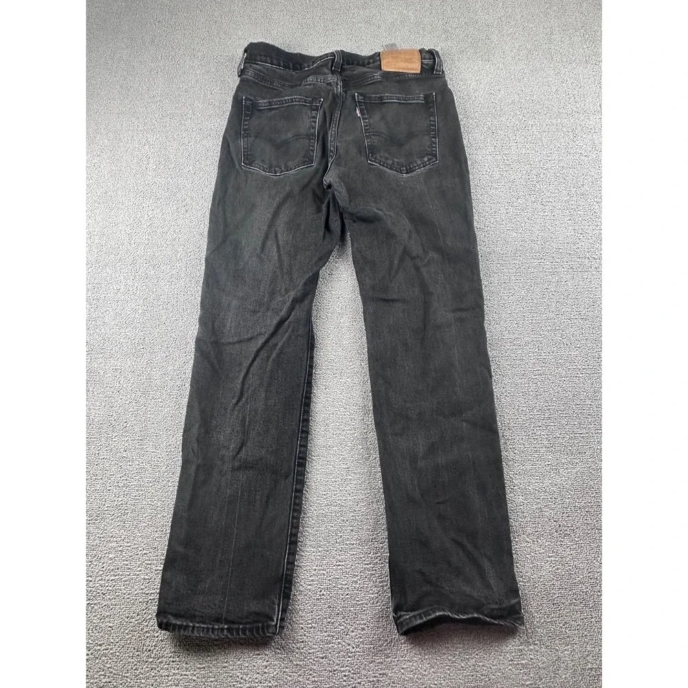 Levis Premium 514 Straight Jeans Men W31 L30 Black Stretch Faded Western Rocker
